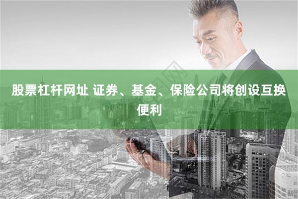 股票杠杆网址 证券、基金、保险公司将创设互换便利