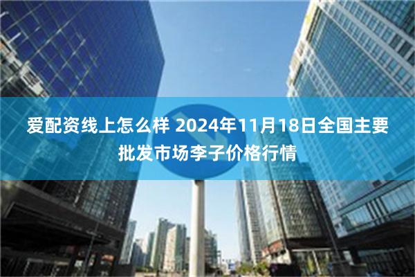 爱配资线上怎么样 2024年11月18日全国主要批发市场李子